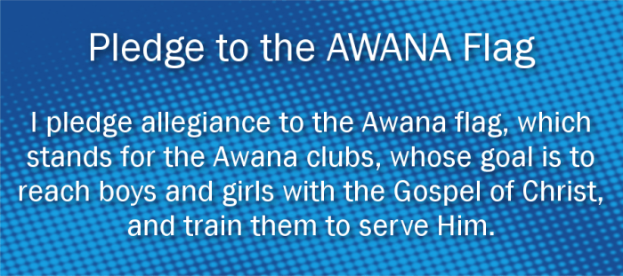 Pledge to the awana flag