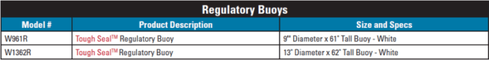 Regulatory buoy with diamond symbol