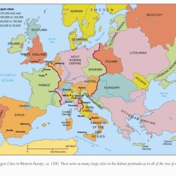 Renaissance europe c. 1500 map labeled