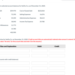 Oriole balances selected exercise account solved